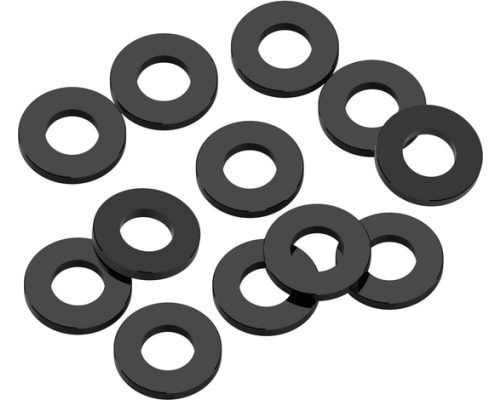 3x6x0.75mm Precision Aluminum Shims - Black - 12pcs photo