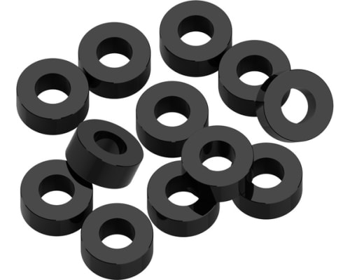 3x6x2.5mm Precision Aluminum Shims - Black - 12 pieces photo