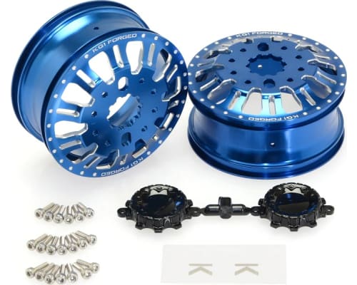 Kg1 Kd004 Duel Rear Dually Wheel Blue Anodized 2 pieces W/Cap & photo