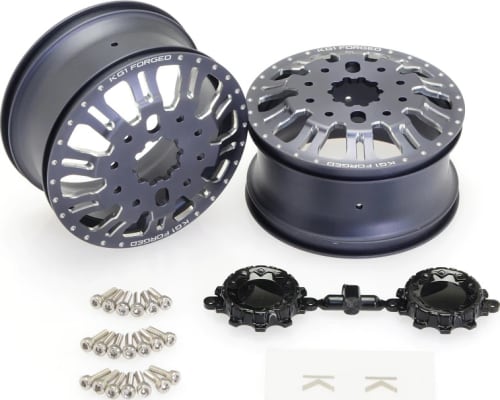 Kg1 Kd004 Duel Front Dually Wheel Gunmetal Anodized 2 pieces W/C photo