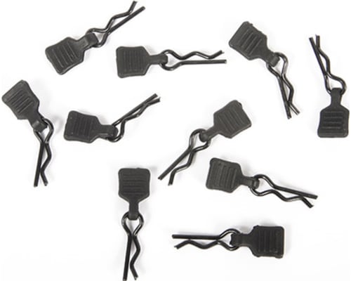 Black bent Body Clips 16.1mm long 1.04mm wire (10) photo