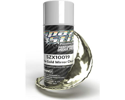 White Gold Mirror Chrome Aerosol Paint 3.5oz Can photo