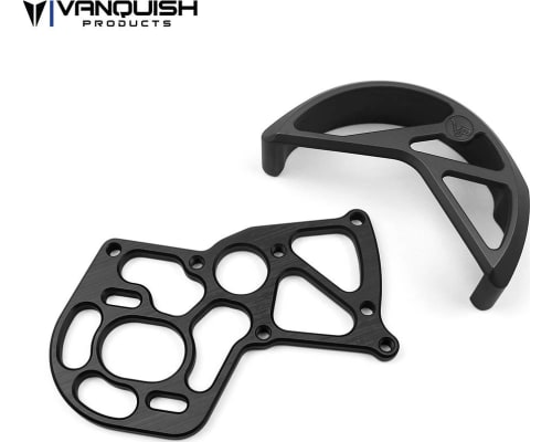 discontinued SCX Motor Mount / Gear Guard Black Anodized photo