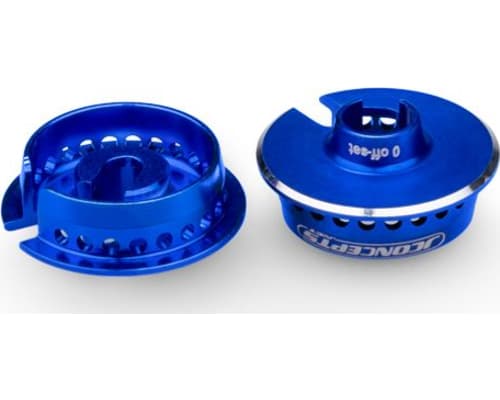 Fin 13mm Spring Cup 0mm Off-Set Blue Fits Team Associated 13mm photo
