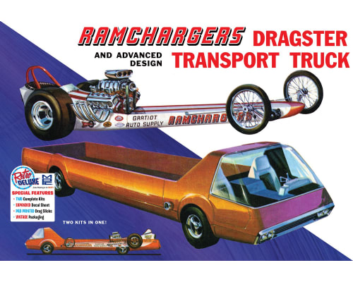 1:25 Ramchargers Dragster & Transporter Truck Plastic Model Kit photo