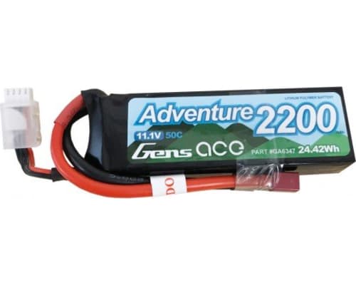 2200mAh 3S1P 11.1V 50C LiPo Battery with Deans Plug photo