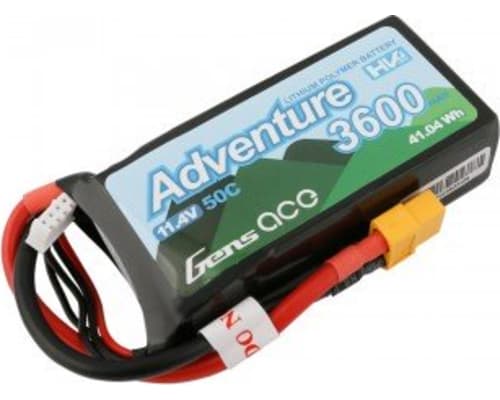 discontinued 11.4V 3600mAh 3S1P 50C Adventure Lipo Battery:XT60 photo