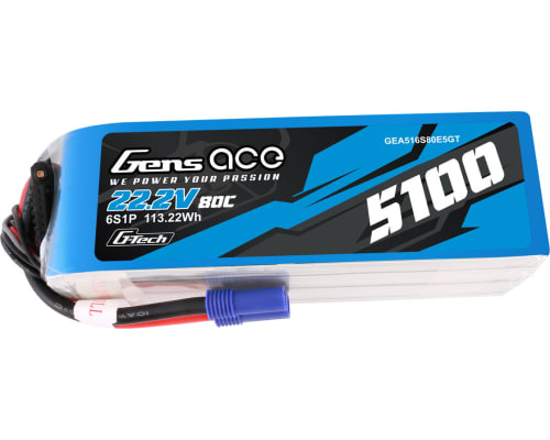 22.2V 5100mAh 6S 80C G-Tech Smart LiPo: EC5 photo