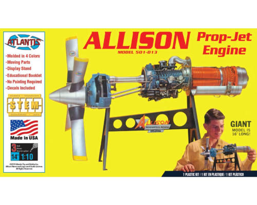 Allison 501-D13 Prop Jet Aircraft Engine 1/10 photo