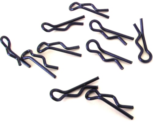 Blue bent Body Clips 22mm long 1.2mm wire (10) photo