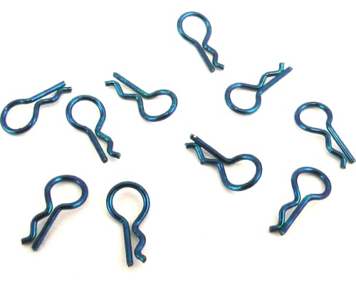 Shinny Blue Micro Body Clips (10) photo