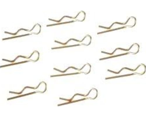 Silver Body Clips 16.3mm long 1.07mm wire (10) photo