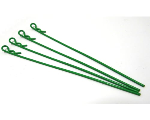 Green bent Body Clips 105mm long 1.2mm wire (10) photo