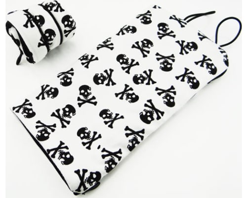 1:10 Scale Black and White Skull Sleeping Bag (Toy) photo