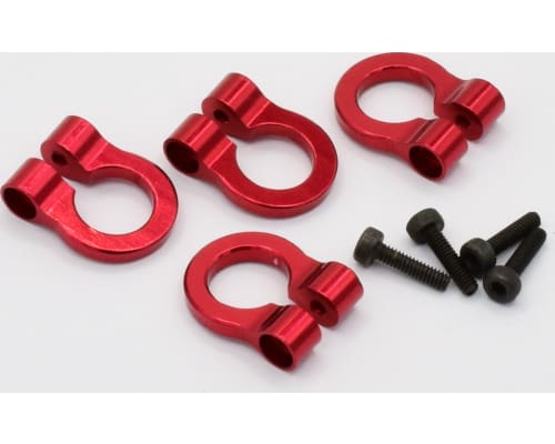 1/10 Scale Aluminum Red Tow Shackle D-Rings (4) photo