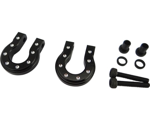 Black Aluminum Monster D-Ring Shackles TRX-4 SCX10 SCX10 II photo