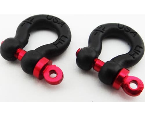 1/10 Scale Aluminum Black Tow Shackle D-Rings (2) photo