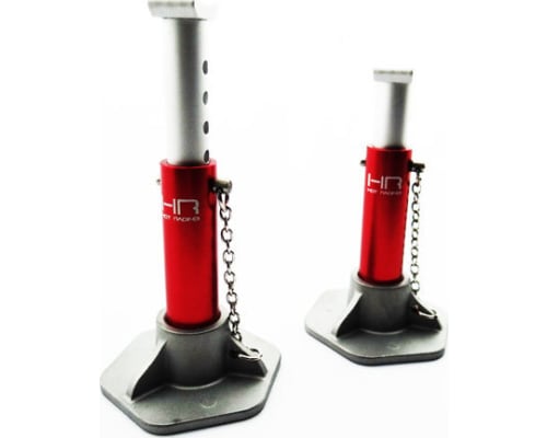 Red 1/10 Scale Aluminum Jack Stands (Toy) photo