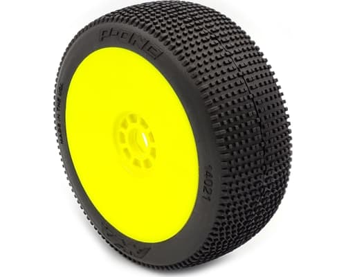 1:8 Buggy P1 Soft Evo Wheel Pre-Mounted Yellow photo