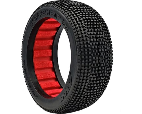 1:8 Buggy tires Component 2ab W/ Red Inserts Medlw 2 photo