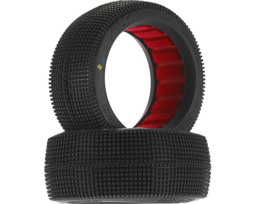 1/8 Buggy Zipps Med Long Wear Tire w/ Red Ins 2 photo