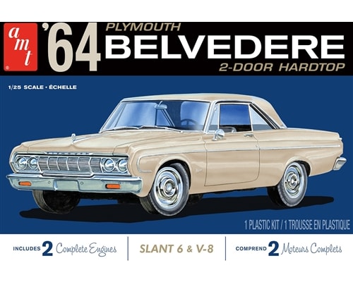 1/25 1964 Plymouth Belvedere w/ Straight 6 Engine Plastic Model photo