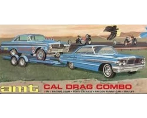 1/25 Cal Drag Combo 64 Galaxie AWB Falcon & Trailr photo