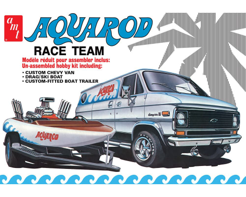 Aqua Rod Race 75' Chevy Van Race Boat Trailer 1/25 photo