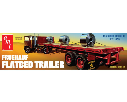 1/25 Fruehauf Flatbed Trailer Plastic Model Kit photo