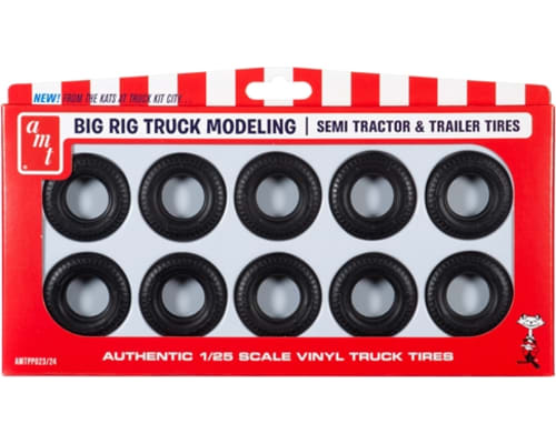 1/25 Big Rig Semi Tractor Trailer Tires Model Parts Pack photo