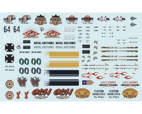 1/25 Rat Rod Graphics Decals photo