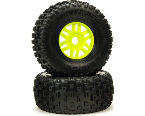 dBoots 'Fortress' Tyre Set Glued Green Pair photo