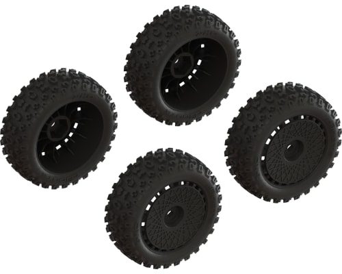 dBoots '2-HO' Tire Set Glued Black 2 Pairs photo