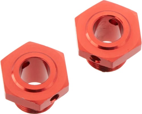 Wheel Hex Aluminum 17mm (13.6mm Thick) Red (2) photo