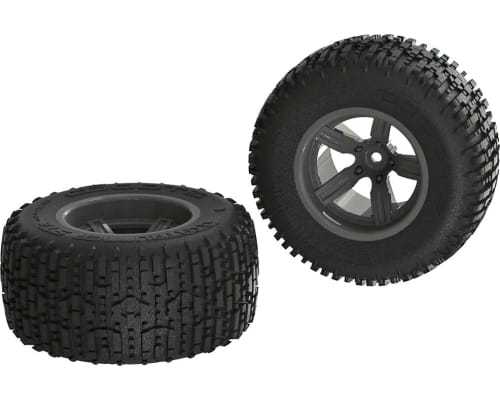 AR550041 Dirtrunner ST Rear Tire Set Glued Black 2 photo