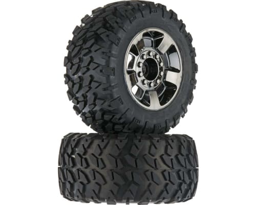 discontinued Dboots Ragnarok Tire Set Glued Black Chrome Wheels photo