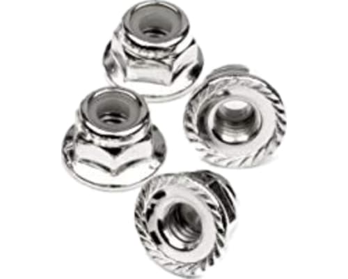 AR708008 Flanged Nyloc Locknut 4mm Silver 4 photo