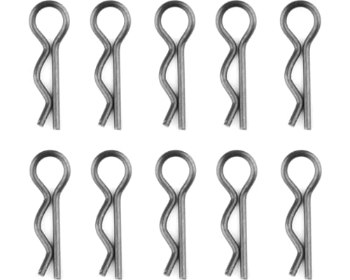 Black Body Clips 15mm long .62mm wire (10) photo