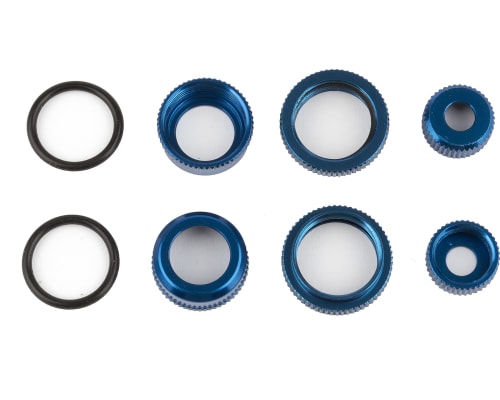 10mm Shock Caps and Collars blue aluminum photo