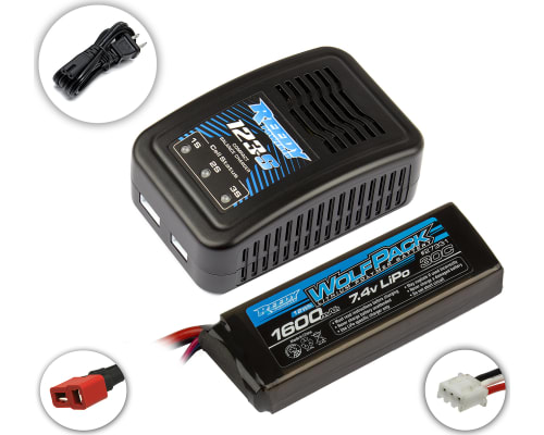 Reedy 123-S Charger/Wolfpack 1600mAh 2S LiPo Combo photo