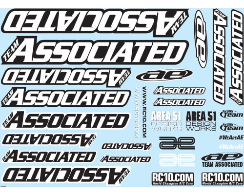 discontinued 2016 Team Associated Decal Sheet photo