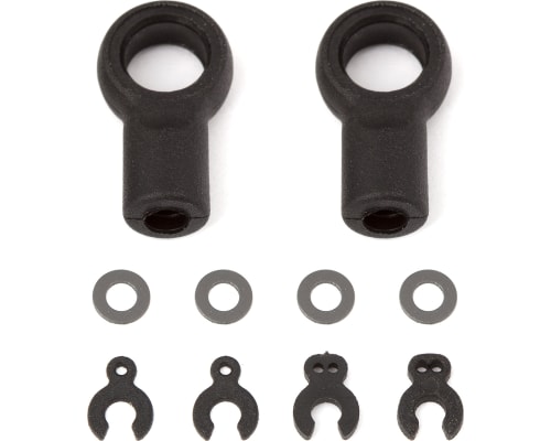 RC12R6 Arm Eyelets and Caster Clips photo