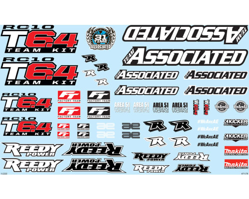 RC10T6.4 Decal Sheet photo