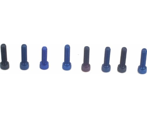 4-40x7/16in Blue Aluminum SHCS Socket Head Cap Screws (8) photo