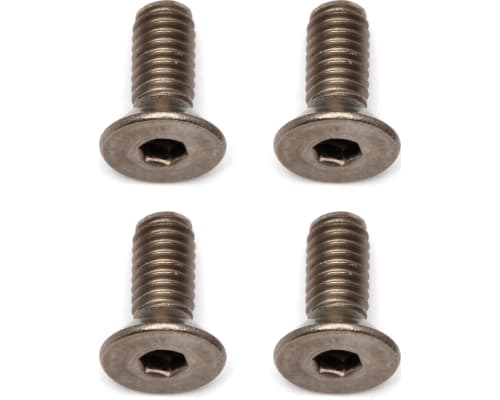 M4x10mm Titanium FHCS Flat Head Cap Screws (4) photo