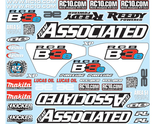 discontinued RC8B3e Decal Sheet photo