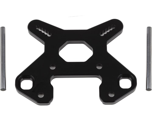 Rc8B4 Front Shock Tower V2 Black Aluminum photo