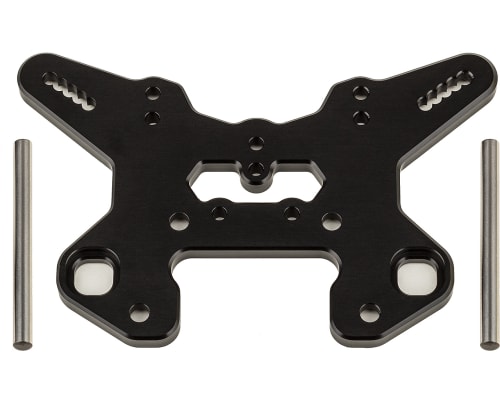 Rc8t4 Front Shock Tower V2 Black Aluminum photo