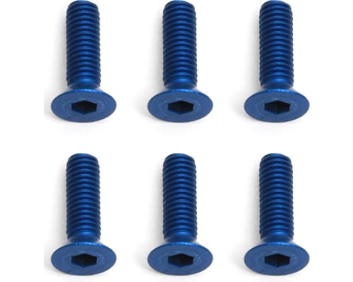 discontinued M3x10mm Blue Aluminum FHCS Flat Head Cap Screws (6) photo