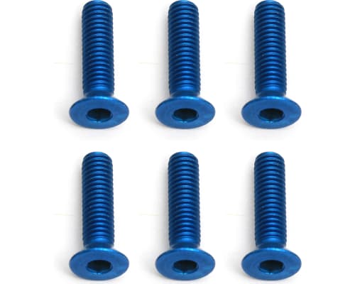 discontinued M3x12mm Blue Aluminum FHCS Flat Head Cap Screws (6) photo